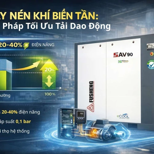 Máy Nén Khí Biến Tần & Bài Toán Tải Dao Động 